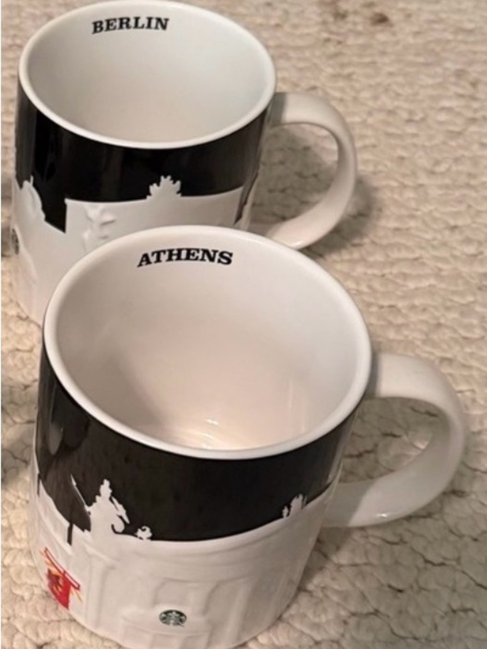 Starbucks 2 mugs: Berlin and Athens Relief mugs